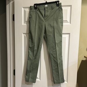 Ladies Gap Girlfriend Green Chino Pants